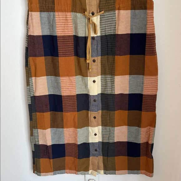 Bridge & Burn Plaid Sleeveless sustainable organic cotton midi Dress Women M EUC - Picture 5 of 14